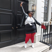 Load image into Gallery viewer, SNAG Opaque 80 Den Castor Oil Tights ~ Blood Red