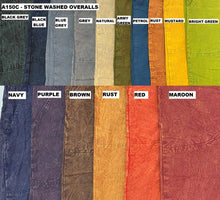 Load image into Gallery viewer, Cotton Stonewash Dungarees Made in Nepal - Rust