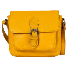 Load image into Gallery viewer, Greenwood Leather Julie Crossbody Satchel Bag ~ Yellow