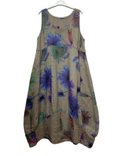 Load image into Gallery viewer, Colette Italian Made Linen Sleeveless Truffula Maxi Dress ~ L/Pink