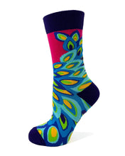 Load image into Gallery viewer, Peacock ~ Women's Crew Socks by FabDaz