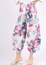 Load image into Gallery viewer, Colette Floral Barrel Leg Linen Pants ~ Coral