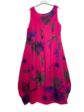 Load image into Gallery viewer, Colette Italian Made Linen Sleeveless Truffula Maxi Dress ~ L/Pink