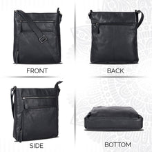 Load image into Gallery viewer, Greenwood Leather Greymouth Shoulder Bag ~ Black