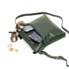 Load image into Gallery viewer, Greenwood Leather Maple Crossbody Bag ~ Bottle Green
