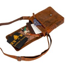Load image into Gallery viewer, Greenwood Leather Henry Mid Size Messenger Bag ~ Sandal