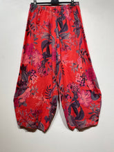 Load image into Gallery viewer, Colette Floral Barrel Leg Linen Pants ~ Coral