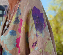 Load image into Gallery viewer, Colette Italian Made Linen Pansy Dress ~ Coral