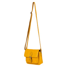 Load image into Gallery viewer, Greenwood Leather Julie Crossbody Satchel Bag ~ Yellow