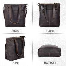 Load image into Gallery viewer, Greenwood Leather Bunbury Tote Bag ~ Brown
