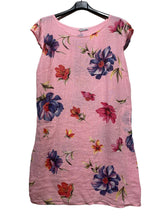 Load image into Gallery viewer, Colette Italian Made Linen Slim Fit Dress ~ Flora White