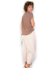 Load image into Gallery viewer, HELGA MAY Corduroy Barrel Leg Pants ~ Beige