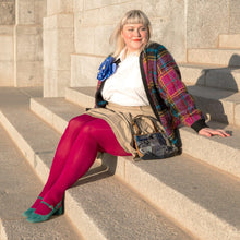 Load image into Gallery viewer, SNAG Opaque 80 Den Tights ~ Raspberry Pie