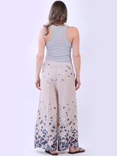 Load image into Gallery viewer, Made in Italy Wide Leg Linen Blooming Trousers ~ Beige