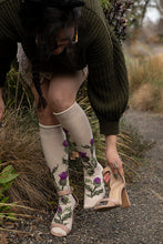 Load image into Gallery viewer, Thistle in Heather Cream - Knee Highs by Modsocks