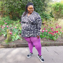 Load image into Gallery viewer, SNAG Footless Tights ~ Grape Escape Sz G ONLY