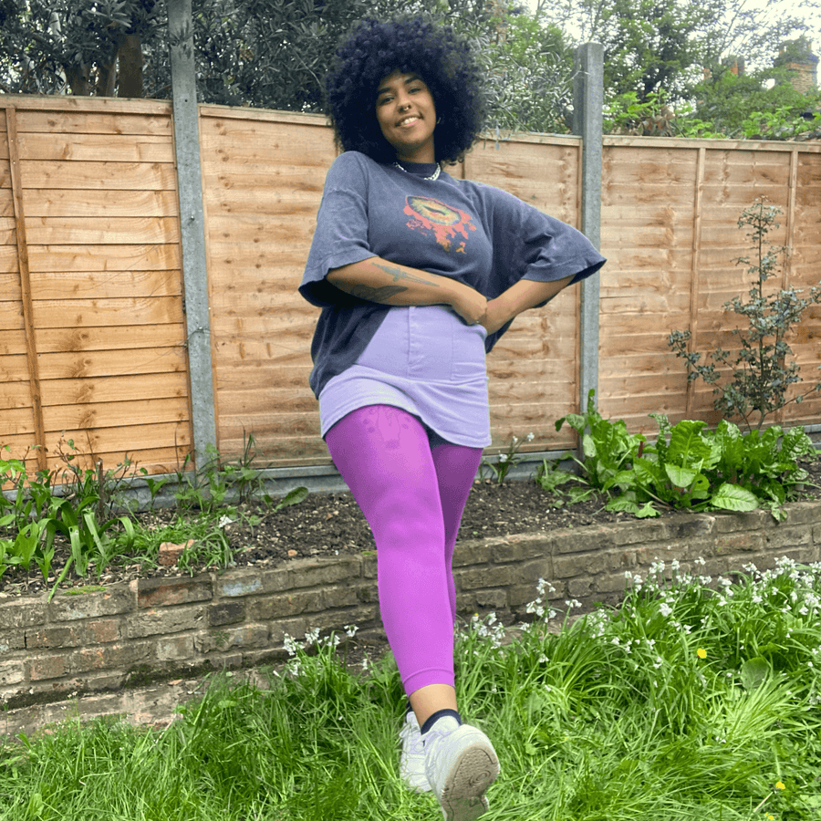 SNAG Footless Opaque Grape Escape Tights