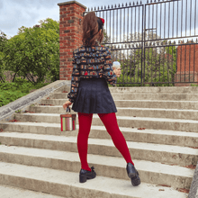 Load image into Gallery viewer, SNAG Opaque 80 Den Tights ~ Blood Red