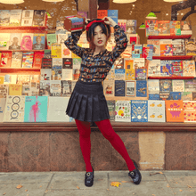 Load image into Gallery viewer, SNAG Opaque 80 Den Tights ~ Blood Red