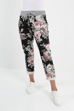 Load image into Gallery viewer, Italian Stretch Cotton Trousers ~ Dusky Rose Black