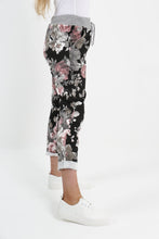 Load image into Gallery viewer, Italian Stretch Cotton Trousers ~ Dusky Rose Black