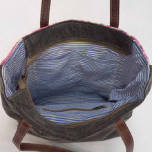 Load image into Gallery viewer, Backyard 'Kathleen' Tote Bag ~ Canvas/Leather