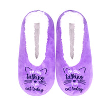 Load image into Gallery viewer, SnuggUps® Cosy Women's Slippers ~ I'm Only Talking To My Cat Today
