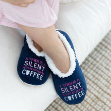 Load image into Gallery viewer, SnuggUps® Cosy Women's Slippers ~ A Yawn Is a Silent Scream For Coffee