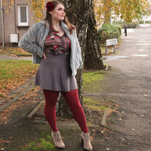 Load image into Gallery viewer, SNAG Opaque 80 Den Tights ~ Burgundy