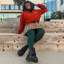 Load image into Gallery viewer, SNAG Opaque 80 Den Tights ~ Hit The Bottle Green