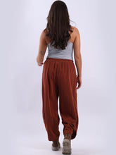 Load image into Gallery viewer, Italian Made Barrel Leg Corduroy Trousers ~ Rust