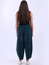 Load image into Gallery viewer, Italian Made Barrel Leg Corduroy Trousers ~ Teal