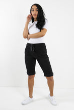 Load image into Gallery viewer, Italian Magic Shorts/Chinos Plain Black
