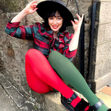 Load image into Gallery viewer, SNAG Duo 80 Den Tights ~ Bottled Delight