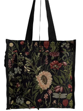 Load image into Gallery viewer, Tapestry Shopper Bag - Blk Garden