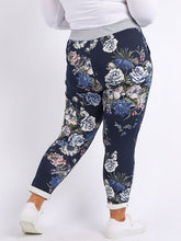 Load image into Gallery viewer, Italian Stretch Cotton Trousers ~ Winter Garden Navy
