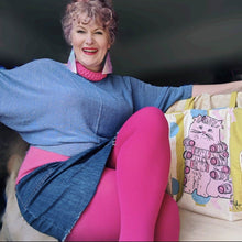 Load image into Gallery viewer, SNAG Opaque 80 Den Tights ~ Raspberry Pie