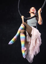 Load image into Gallery viewer, Pastel Rainbow Striped - Knee Highs by Modsocks