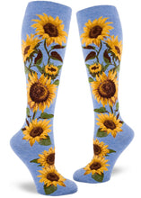 Load image into Gallery viewer, Sunflower ~ Heather Cornflower - Knee Highs by Modsocks