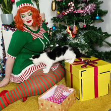 Load image into Gallery viewer, SNAG Christmas Super Opaque Elf Tights Sz AB ONLY