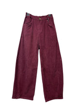 Load image into Gallery viewer, Colette Plain Barrel Leg Corduroy Pants v2 ~ Bordeaux
