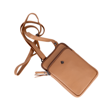 Load image into Gallery viewer, Greenwood Leather Gail Compact Crossbody Bag ~ Caramel
