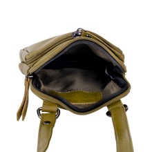 Load image into Gallery viewer, Greenwood Leather Gail Compact Crossbody Bag ~ Lime

