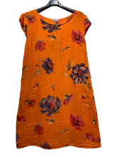 Load image into Gallery viewer, Colette Italian Made Linen Slim Fit Dress ~ Flora White
