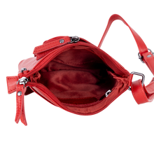 Load image into Gallery viewer, Greenwood Leather Helen Compact Crossbody Bag ~ Red
