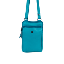 Load image into Gallery viewer, Greenwood Leather Gail Compact Crossbody Bag ~ Turquoise
