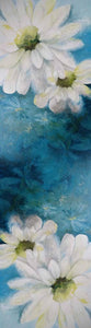 Daisy on Blue Cotton/Modal Designer Scarf