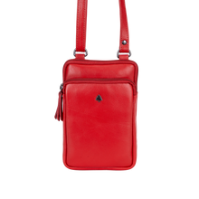 Load image into Gallery viewer, Greenwood Leather Gail Compact Crossbody Bag ~ Red
