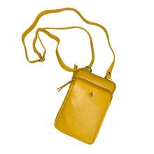 Load image into Gallery viewer, Greenwood Leather Gail Compact Crossbody Bag ~ Yellow
