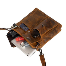 Load image into Gallery viewer, Greenwood Leather Tauranga Crossbody Bag ~ Camel
